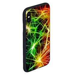 Чехол iPhone XS Max матовый РАЗНОЦВЕТНЫЙ САЛЮТ, цвет: 3D-черный — фото 2