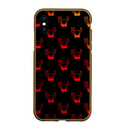 Чехол iPhone XS Max матовый Он тебe не милашка Hоllow Knight, цвет: 3D-коричневый