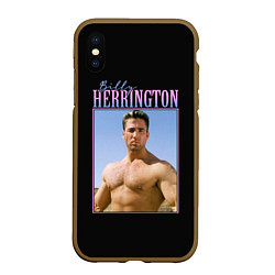 Чехол iPhone XS Max матовый Billy Herrington Photo, цвет: 3D-коричневый