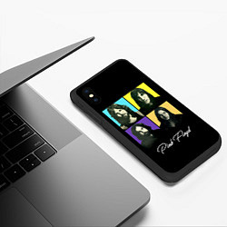 Чехол iPhone XS Max матовый PINK FLOYD ПОРТРЕТЫ, цвет: 3D-черный — фото 2