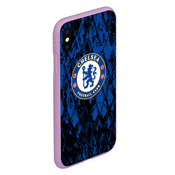 Чехол iPhone XS Max матовый CHELSEA F ЧЕЛСИ LOGO, цвет: 3D-сиреневый — фото 2