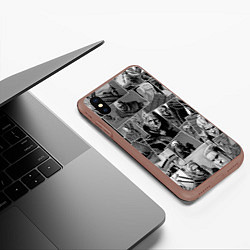 Чехол iPhone XS Max матовый Ведьмак комикс, цвет: 3D-коричневый — фото 2