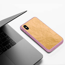 Чехол iPhone XS Max матовый Cream paper, цвет: 3D-розовый — фото 2