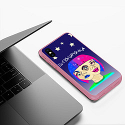 Чехол iPhone XS Max матовый Биполярочка DR, цвет: 3D-малиновый — фото 2