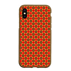 Чехол iPhone XS Max матовый COLOR PATTERNED BACKGROUND, цвет: 3D-коричневый