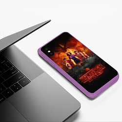 Чехол iPhone XS Max матовый ОЧЕНЬ СТРАННЫЕ ДЕЛА STRANGER THINGS, цвет: 3D-фиолетовый — фото 2