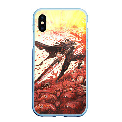 Чехол iPhone XS Max матовый BERSERK ГАТС РУНА спина, цвет: 3D-голубой