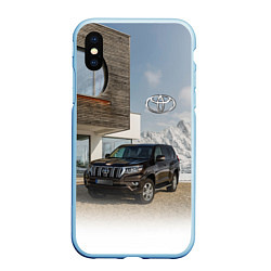 Чехол iPhone XS Max матовый Тoyota Land Cruiser Prado у горного коттеджа Mount