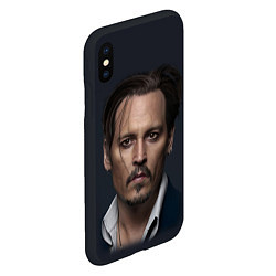 Чехол iPhone XS Max матовый Джонни Депп Johnny Depp, цвет: 3D-черный — фото 2