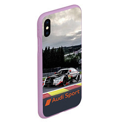 Чехол iPhone XS Max матовый Audi Sport Racing team Ауди Спорт Гоночная команда, цвет: 3D-сиреневый — фото 2