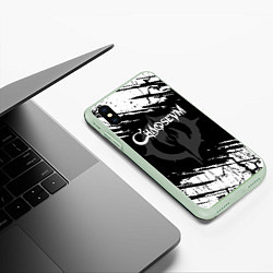 Чехол iPhone XS Max матовый Chaoseum Logo Grunge, цвет: 3D-салатовый — фото 2