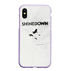 Чехол iPhone XS Max матовый The Sound of Madness - Shinedown, цвет: 3D-светло-сиреневый