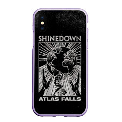 Чехол iPhone XS Max матовый Atlas Falls - Shinedown, цвет: 3D-светло-сиреневый