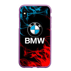 Чехол iPhone XS Max матовый Bmw Огонь, цвет: 3D-фиолетовый