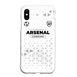 Чехол iPhone XS Max матовый Arsenal Champions Униформа, цвет: 3D-белый