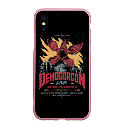 Чехол iPhone XS Max матовый Stranger Things Demogorgon, цвет: 3D-розовый