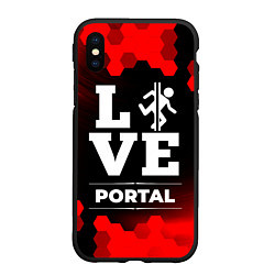 Чехол iPhone XS Max матовый Portal Love Классика, цвет: 3D-черный