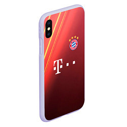 Чехол iPhone XS Max матовый Bayern munchen T, цвет: 3D-светло-сиреневый — фото 2