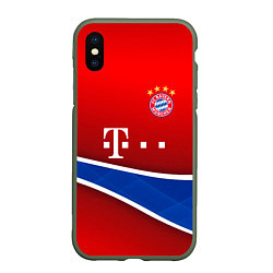 Чехол iPhone XS Max матовый Bayern munchen sport, цвет: 3D-темно-зеленый