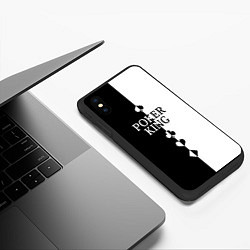 Чехол iPhone XS Max матовый Король Покера Black, цвет: 3D-черный — фото 2