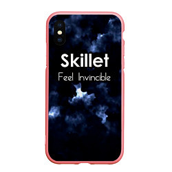 Чехол iPhone XS Max матовый Feel Invincible - Skillet, цвет: 3D-баблгам