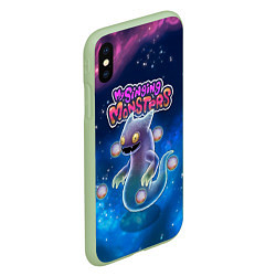 Чехол iPhone XS Max матовый My Singings monsters ВУЖАС GHAZT, цвет: 3D-салатовый — фото 2