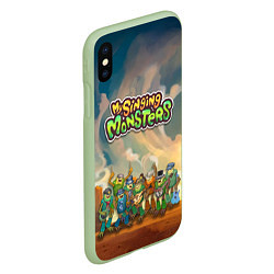 Чехол iPhone XS Max матовый My singing monsters САХАСЕМЬЯ, цвет: 3D-салатовый — фото 2