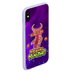 Чехол iPhone XS Max матовый My singing monsters ЭПИЧЕСКИЙ ВУЖАС, цвет: 3D-светло-сиреневый — фото 2