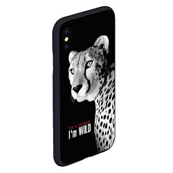 Чехол iPhone XS Max матовый Im a cheetah Im WILD, цвет: 3D-черный — фото 2