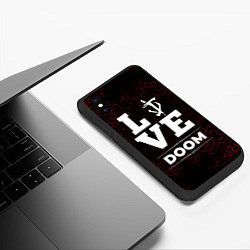 Чехол iPhone XS Max матовый Doom Love Классика, цвет: 3D-черный — фото 2