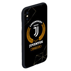 Чехол iPhone XS Max матовый Лого Juventus и надпись Legendary Football Club на, цвет: 3D-черный — фото 2