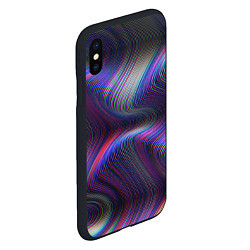 Чехол iPhone XS Max матовый WAVES ILLUSION, цвет: 3D-черный — фото 2