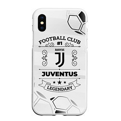 Чехол iPhone XS Max матовый Juventus Football Club Number 1 Legendary, цвет: 3D-белый