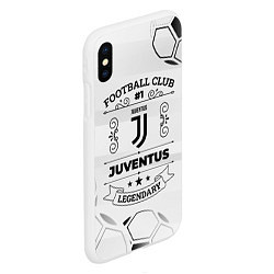 Чехол iPhone XS Max матовый Juventus Football Club Number 1 Legendary, цвет: 3D-белый — фото 2