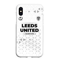 Чехол iPhone XS Max матовый Leeds United Champions Униформа