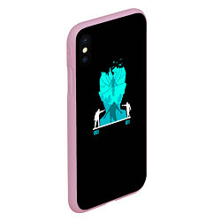 Чехол iPhone XS Max матовый Eleven vs Vecna, цвет: 3D-розовый — фото 2