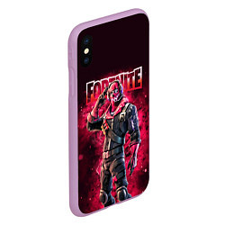Чехол iPhone XS Max матовый Fortnite Raptor Skin Video game, цвет: 3D-сиреневый — фото 2