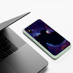 Чехол iPhone XS Max матовый Ледяной Коралловый Риф, цвет: 3D-салатовый — фото 2