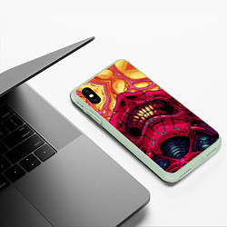 Чехол iPhone XS Max матовый КС ГО СКИН CS GO SKIN ЧЕЛЮСТИ, цвет: 3D-салатовый — фото 2