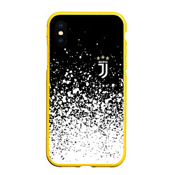 Чехол iPhone XS Max матовый Juventus fc брызги краски