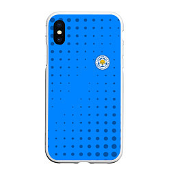 Чехол iPhone XS Max матовый Leicester city Абстракция, цвет: 3D-белый