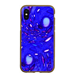 Чехол iPhone XS Max матовый Мир пузырей, цвет: 3D-коричневый