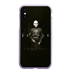 Чехол iPhone XS Max матовый Diabolus in Musica - Slayer, цвет: 3D-светло-сиреневый