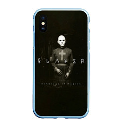 Чехол iPhone XS Max матовый Diabolus in Musica - Slayer, цвет: 3D-голубой