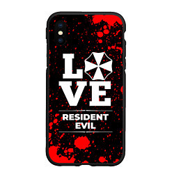 Чехол iPhone XS Max матовый Resident Evil Love Классика, цвет: 3D-черный