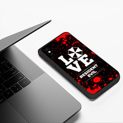 Чехол iPhone XS Max матовый Resident Evil Love Классика, цвет: 3D-черный — фото 2