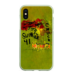 Чехол iPhone XS Max матовый Chuck - Sum 41, цвет: 3D-салатовый