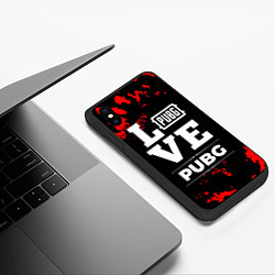 Чехол iPhone XS Max матовый PUBG Love Классика, цвет: 3D-черный — фото 2