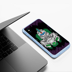 Чехол iPhone XS Max матовый Трансформер - Saber star, цвет: 3D-голубой — фото 2