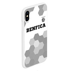 Чехол iPhone XS Max матовый Benfica Sport на светлом фоне, цвет: 3D-белый — фото 2